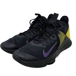 Nike LeBron Witness IV Mens Sz 15 Zoom Freak 1 Black Purple Yel Basketball Shoes